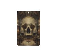 Skeleton Temple - 4 tarjetas de ambientador para coche, desechables, para colgar, para vehículos, aroma a lavanda