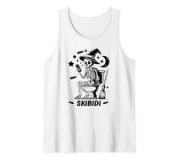 Skeleton Toilet Skibidi Waiting for Halloween Costume Like Camiseta sin Mangas