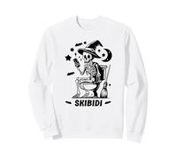 Skeleton Toilet Skibidi Waiting for Halloween Costume Like Sudadera
