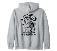 Skeleton Toilet Skibidi Waiting for Halloween Costume Like Sudadera con Capucha