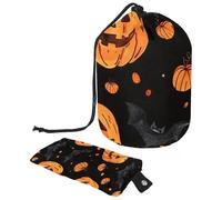 Skeletons and Bones - 1 bolsa de cosméticos con mini bolsa con cremallera, bolsa de aseo de viaje para mujer, organizador de maquillaje con cordón, bolsa portátil impermeable, Multicolor 03,