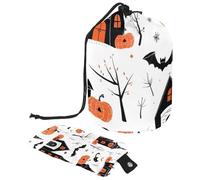 Skeletons and Bones - 1 bolsa de cosméticos con mini bolsa con cremallera, bolsa de aseo de viaje para mujer, organizador de maquillaje con cordón, bolsa portátil impermeable, Multicolor 13,
