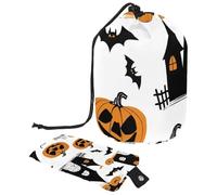 Skeletons and Bones - 1 bolsa de cosméticos con mini bolsa con cremallera, bolsa de aseo de viaje para mujer, organizador de maquillaje con cordón, bolsa portátil impermeable, Multicolor 18,