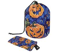 Skeletons and Bones - 1 bolsa de cosméticos con mini bolsa con cremallera, bolsa de aseo de viaje para mujer, organizador de maquillaje con cordón, bolsa portátil impermeable, Multicolor 16,