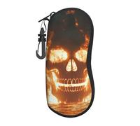 Skeletons And Ships In A Sea Of Fire - Funda de neopreno suave para gafas de sol con cremallera, duradera, portátil, para hombres y mujeres