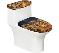 Skeletons' Campfire Gathering - Cubierta para tapa de inodoro de baño, cubiertas para tanque de agua