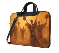 Skeletons Dancing In The Pumpkin Patch - Funda acolchada para laptop de 15.6 pulgadas, para mujeres y hombres