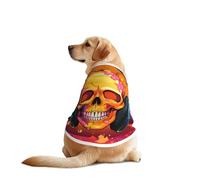 Skeletons Listening to Music - Camisetas para mascotas, ropa para perros grandes y medianos, camisas cómodas para perros, perfectas para el uso diario