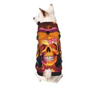 Skeletons Listening to Music - Sudadera con capucha para perro, ropa suave y transpirable para perros pequeños a grandes, ropa elegante y cómoda para perros