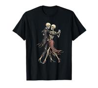 Skelton Tango Dancers Halloween Pareja Bailando Skeltons Love Camiseta