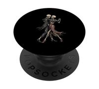 Skelton Tango Dancers Halloween Pareja Bailando Skeltons Love PopSockets PopGrip Adhesivo