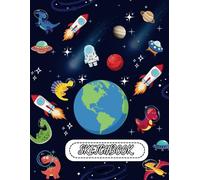 Sketch book: Adorable Dinosaur in Space Sketchbook , 110 Pages Use it For Sketching, Drawing & Crayon Coloring | 8.5" x 11"