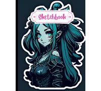 Sketch Book - Cute Hatsune Miku Long Hair: Comic Style Digital Illustration with Perfect Anatomy, Big Size 8.5x11 Inchs, 120 Pages