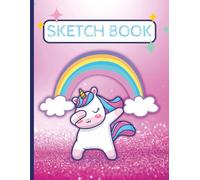 Sketch Book for Girls: Cute Unicorn on Vibrant Pink Glitter Background - Large Kids Drawing Notebook for Sketching, Writing, Painting, or Doodling | 100 Blank Pages, 8.5x11 (Girls Sketchbook Journal)