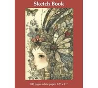 Sketch Book: Sketchbook for Girls, Drawing Supplies for Teens, Doodle Pad Paper, Red Fall Aesthetic, 8.5 x 11 inches 100 Pages