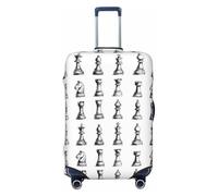 Sketch Chess Print - Fundas de equipaje de viaje, fundas lavables para maleta, protector para equipaje de 45,7 a 81,3 cm, alta elasticidad, Negro, X-Large