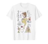 Sketch de La bella y la bestia de Disney Bella y sus amigos Camiseta