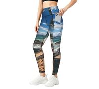Sketch Hawaii Print - Ropa de gimnasio para mujer, conjuntos de entrenamiento con control de abdomen, ropa de fitness, Negro, L