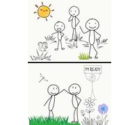 sketch Scene Storybook Notebook: Create Your Own Picture Stories (Cover- Outdoor Play stick figure)| A Drawing & Storytelling Journal for Kids and Creative Minds