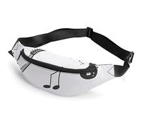 Sketch Stars Notes Guitar Rainbow Dog Paw Fanny Pack, riñonera Deportiva para niños y Adultos para Hombres y Mujeres