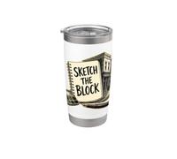 SKETCH THE BLOCK Boceto urbano Vaso térmico de acero inoxidable de doble pared