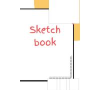 Sketchbook: A blank sketchbook containing plain, unlined pages bound together. Suitable for drawing, doodling, and visual note-taking using pencils, pens, or other dry media.