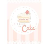 Sketchbook: A piece of cake Cover Design, Large Sketch Pad, Blank paper for Drawing or Doodling, 110 Pages - Black & White Interior
