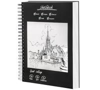 Sketchbook A4 - Cuaderno de Dibujo Premium, 50 Hojas / 100 Páginas, 200 g/m² Bloc de Dibujo A4, Block Dibujo con Encuadernación Espiral, Ideal para Dibujar y Notas