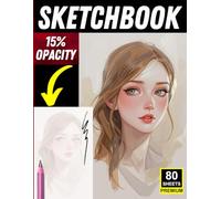 Sketchbook: Anime Portraits: 15% Opacity Pages for Tracing, Drawing & Practice | Large Magazine-Size Sketch Pad