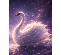 Sketchbook - Celestial Swan Starlight Dreams: A creative space for sketching, doodling, and imaginative ideas