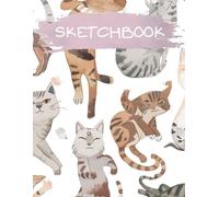 Sketchbook: Cute Kawaii Cat Pattern for Girls and Creative Kids Large Notebook for Drawing, Sketching & Doodling, 110 Pages • 8.5 x 11 Inches