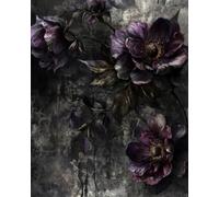 Sketchbook | Dark Floral Elegance Art Journal | 8x10 Blank Pages for Drawing and Creative Expression: For artists who find poetry in shadow and color