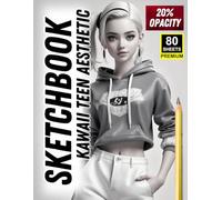 Sketchbook: Kawaii Teen Aesthetic - Fashion-Inspired Drawing Practice for Artists (80 Sheets, 20% Opacity): Trace, Practice, and Refine Stylish Teen ... Looks in a Soft Shaded Manga-Inspired Style