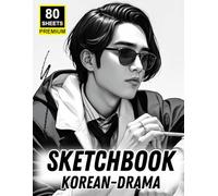 Sketchbook: Korean Drama Style Faces to Sketch: Traceable 20% Opacity Portraits to Master Structure, Shading & Emotion