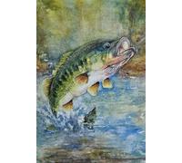 Sketchbook - Leaping Bass: The bottom of each 6"x9" blank page includes a motivational message.