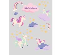 Sketchbook: Magical Unicorns in the Stars, Large Notebook for Girls - sketching, drawing, doodling - 120 pages 8.5"x11"