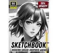 Sketchbook - Modern Shōjo-Inspired Anime: 80 Soft-Grayscale Portraits for Tracing & Drawing Practice: A Stylish Manga Face Drawing Pad Featuring 20% Opacity Pages to Refine Your Anime Art Style