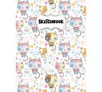 Sketchbook: Pretty Smart Kitten Sketch Book for Drawing: Blank Sketch Pad for Drawing for Kids: Sketchpad for Drawing for Kids, Bleed Proof Art Sketch Book 8.5 x 11