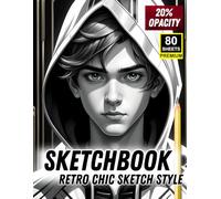 Sketchbook - Retro Chic Sketch Style: 80 High-Fashion Faces to Trace and Master: Vintage-Modern Character Drawing Book Featuring 20% Opacity Portraits for Tracing, Refining, and Skill Building