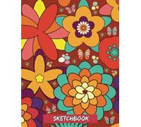 Sketchbook: Retro Flowers and Butterfly Drawing Book for Kids - Blank Drawing Pad for Boys and Girls - Art Pad for School, Art Class and Home Activities
