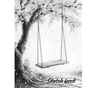 Sketchbook - Swing Under a Cherry Blossom Tree: Perfect for artists who appreciate tranquil and nature-inspired themes. Size 8x11 inches and 100 pages.