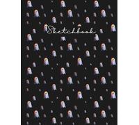 Sketchbook with Numbered Unlined Pages 8.5 x 11: Ghosts with Rainbow Glow Pattern: Mystical Halloween Art Journal for Drawing & Creative Ideas