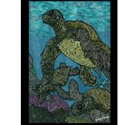 Sketchbook with Sea Turtle Softcover, 8.5 X 11 in, 120 blank pages.: Hidden works of art inside by Jeremy J. Brooks