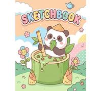 Sketchbook: Zen Panda Sketchbook Aesthetic Green Tea and Bear Journal for Teens,110 Pages of 8.5 x 11 Inches
