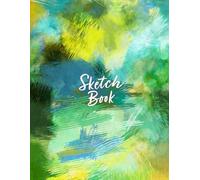 Sketchbooks for Drawing: Yellow Green Brush Stroke Texture: Pastel Sketchbook Blank Paper Pad 8.5" x 11" - 120 Pages Blank Paper Book Drawing Pads For Adults