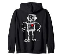 Sketched Robot with Heart & Feelings Robotics Sudadera con Capucha