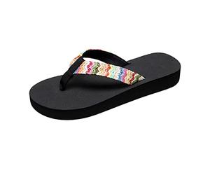 Sketchers Moda Mujer Playa resbalón en Casual Punta Abierta cuñas Antideslizantes Transpirables Chanclas Zapatillas Zapatos Sandalias Planas