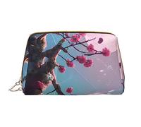 Sketching An Eaglemakeup - Organizador de neceser, bolsa de cosméticos con cremallera, estuche de almacenamiento para brochas (tamaño grande), Pequeñas flores rosadas, Talla única