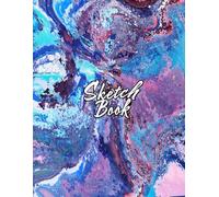 Sketching Book: Soft Pastel Abstract Texture Flow: Oil Pastel Sketch Book Smooth White Paper 8.5" X 11" - 120 Pages Blank Paper (Premium Artistic Cover Vol. 2) Doodle Book for Adults