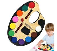 Sketching Set - Pocket Coloring Case, Miniature Artist Tin with Solid Pigment Cakes, Lightweight Outdoor Creative Tool, Ideal for Plein Air Travel Journaling Garden